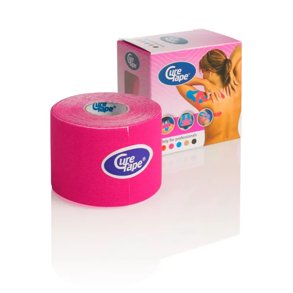 Фиксатор мышечный "CureTape Classic" 5cm x 5m (Розовый)