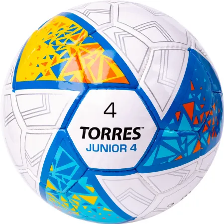 Мяч футб. TORRES Junior-4, F323804, р.4,глянц.ПУ, 4 сл, 32п, руч.сш, бел-жел-гол за 2&nbsp;070.60 ₽ купить в Красноярске