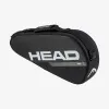 Сумка-чехол HEAD Tour Racquet Bag S, 260644-BKWH, с карманом для 3 тен.ракеток, черно-белый