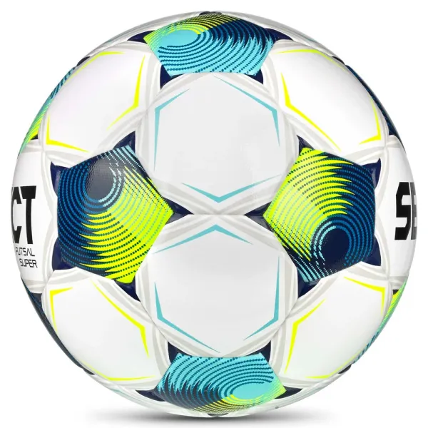 Мяч футзал. SELECT Futsal Super v26 3613471129,р.4, FIFA Quality Pro, 32п,ПУ, гибр.сш, бел-син-лимон за 15&nbsp;444.50 ₽ в Красноярске