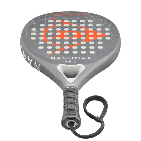 Ракетка для падела Dunlop Nanomax Pro, 10370739, для профессионалов, графит, серо-оранжевый за 17&nbsp;248.20 ₽ в Красноярске