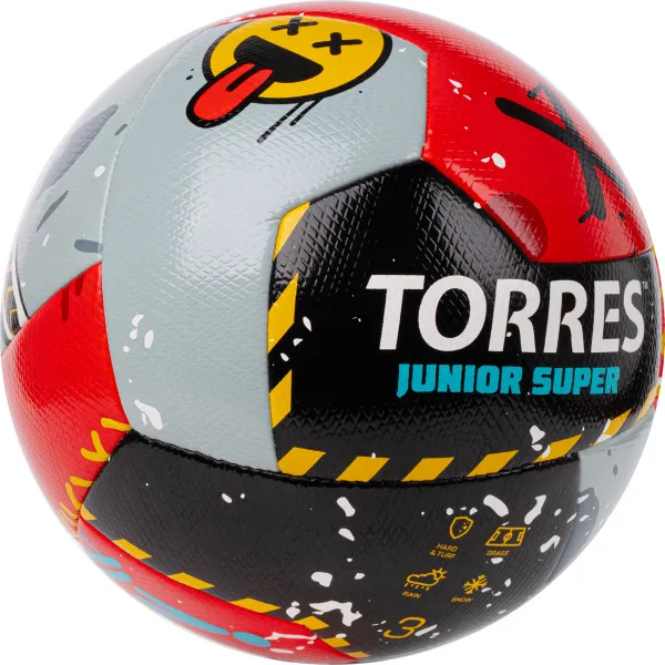 Мяч футб. TORRES Junior-3 Super, F323303, р.3,ПУ,4 сл, 12 п,гибрид.сш, крас-чёрн-сер за 2&nbsp;272.90 ₽ в Красноярске