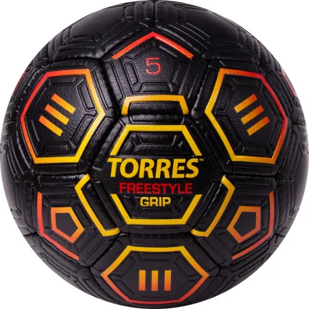 Мяч футб. TORRES Freestyle Grip, F323765, р.5, 32 панели. PU, ручная сшивка, черно-желт-красн за 2&nbsp;070.60 ₽ купить в Красноярске