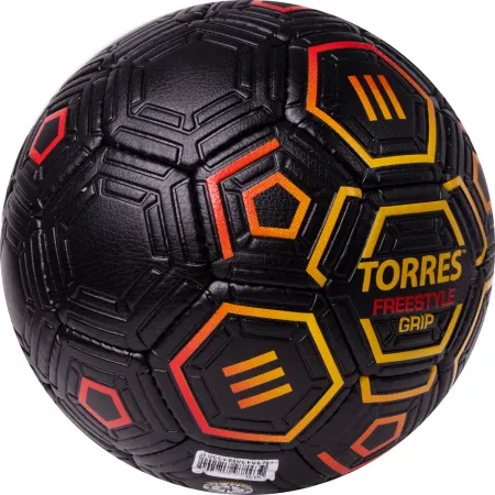 Мяч футб. TORRES Freestyle Grip, F323765, р.5, 32 панели. PU, ручная сшивка, черно-желт-красн за 2&nbsp;070.60 ₽ купить в Красноярске