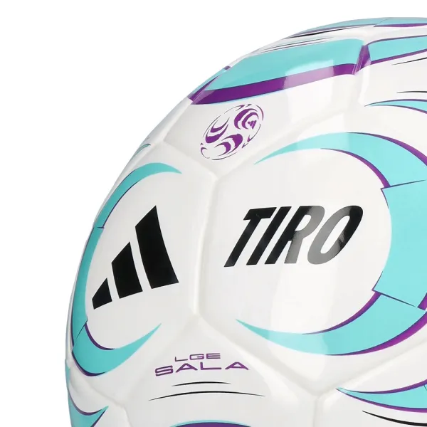 Мяч футзал. ADIDAS Tiro League Sala JW1526, р.4, FIFA Basic, 32 пан, ТПУ, термосш., бело-бирюз-фиол за 4&nbsp;649.50 ₽ в Красноярске
