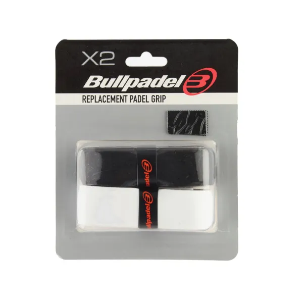 Базовый грип BULLPADEL GR1210 X2, GR1210-005, толщина 1 мм, длина 1м, 2 шт,  черный, белый