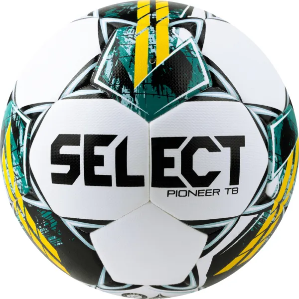 Мяч футб. SELECT Pioneer TB V23, 0865060005, р.5, FIFA Basic, 32п, ПУ, термосш, бело-зелено-желтый за 5&nbsp;684.80 ₽ в Красноярске
