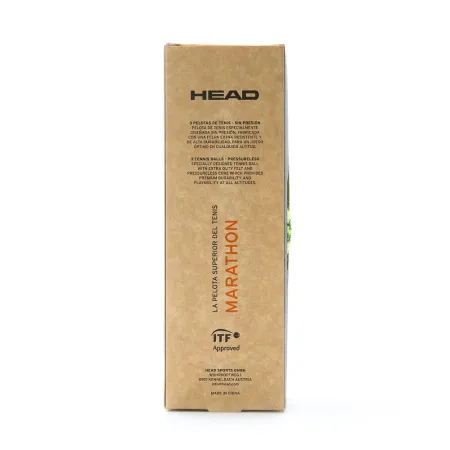 Мяч теннисный HEAD Marathon 3B, 578183, крафт. упак.3шт, без давления, фетр, нат.резина,желтый за 1&nbsp;055.70 ₽ купить в Красноярске