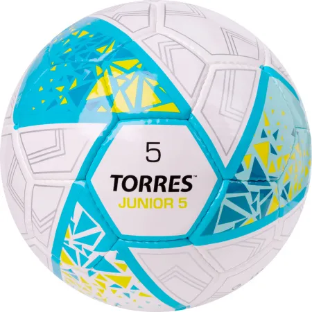 Мяч футб. TORRES Junior-5, F323805, р.5,глянц.ПУ,4 сл,32 п, руч.сш,бел-бирюзовый за 2&nbsp;070.60 ₽ купить в Красноярске