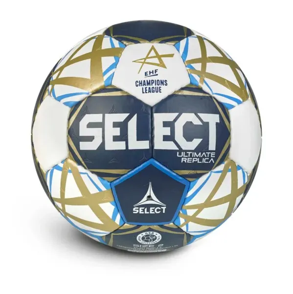 Мяч ганд. SELECT Ultimate Replica v25, 1671854209, р.2 (Jr), EHF Appr, ПУ, руч.сш, тсине-бело-золот. за 5&nbsp;793.60 ₽ в Красноярске