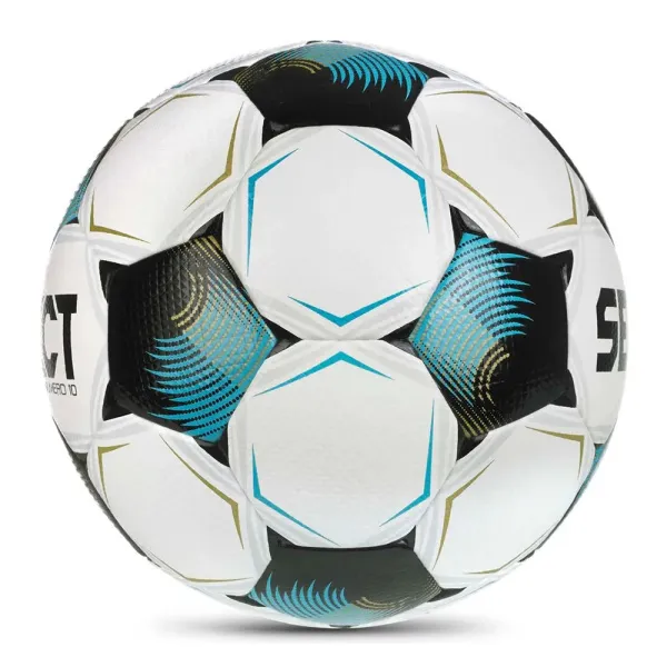 Мяч футб. SELECT Numero 10 V26, 0575071002, р.5, FIFA Basic, 32п, ПУ, гибр.сш, бело-черно-бирюзовый за 8&nbsp;404.80 ₽ в Красноярске
