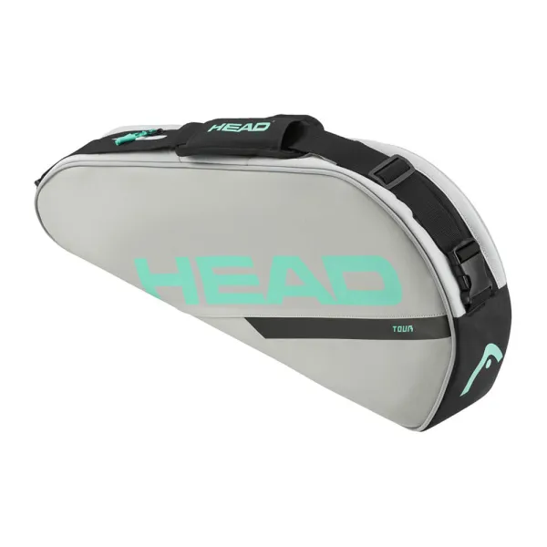 Сумка-чехол HEAD Tour Racquet Bag S, 260944-CCTE, с карманом для 3 тен.ракеток, серо-бирюзовый