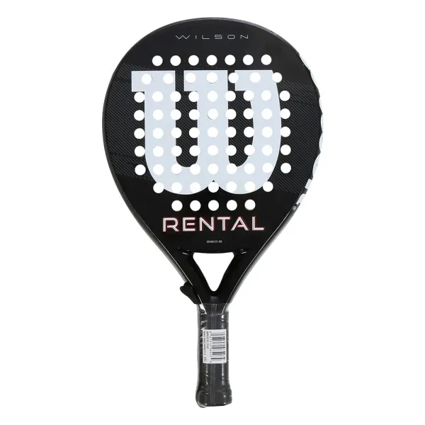 Ракетка для падела WILSON Rental Padel Racket V1 BKWH, WR203211U2, стекловолокно, черный