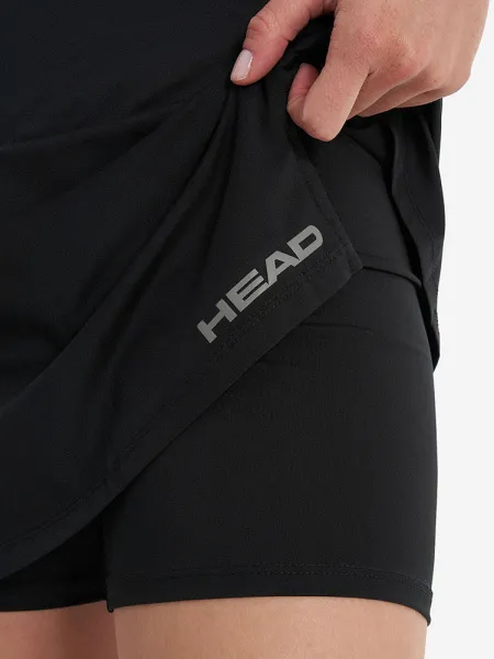 Юбка-шорты тренир. жен. HEAD Club Basic Skort W 814399-BK-XS, р.XS, 92%полиэстер,8% эластан,черный за 4&nbsp;811 ₽ в Красноярске