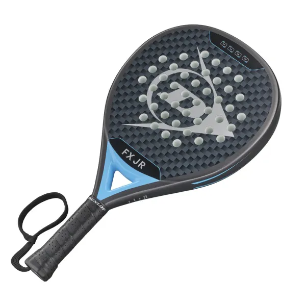 Ракетка для падела Dunlop FX Jr, 10370738, для юниоров, гибрид, графит, черно-голубой за 11&nbsp;019.40 ₽ в Красноярске