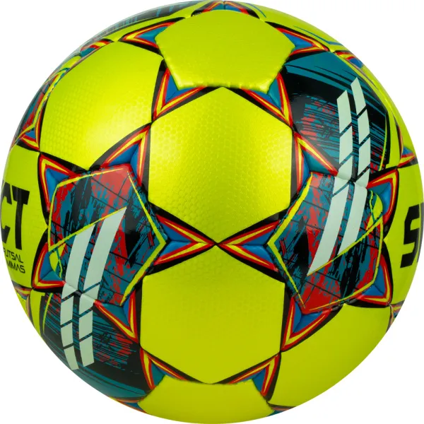 Мяч футзал. SELECT Futsal Mimas, 1053460550, р.4,FIFA Basic, 32 пан, гл.ПУ, руч.сш, жел-сине-красный за 6&nbsp;303.60 ₽ в Красноярске