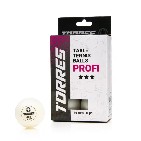 Мяч для наст. тенниса TORRES Profi 3*, TT23012, диам. 40+мм, упак. 6 шт, белый за 338.30 ₽ купить в Красноярске