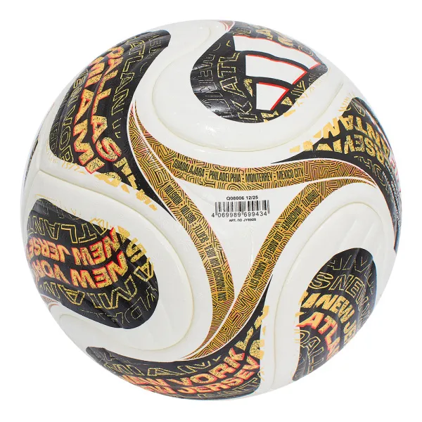 Мяч футб. ADIDAS WC26 Trionda Final PRO, JY8928, р.5, FIFA PRO, 4пан, ПУ, термосш, бел-черн-золотист за 22&nbsp;455.30 ₽ в Красноярске