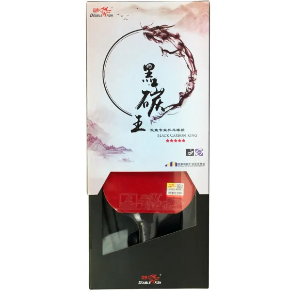 Ракетка для н/т DOUBLE FISH Black Carbon King Racket 5*****, для професс.,ITTF Appr.,накл.2,1,мм за 6&nbsp;434.50 ₽ в Красноярске