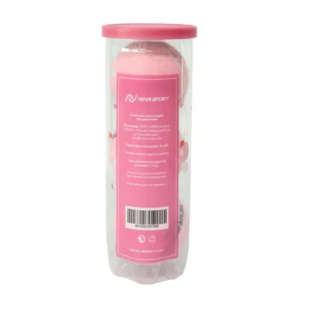 Мяч для падела NS Sakura, UAA2, уп.3 шт, сукно, нат.резина, розовый за 824.50 ₽ купить в Красноярске