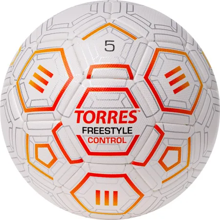 Мяч футб. TORRES Freestyle Control, F3231765, р.5, 32 п.,PU-Microfi, термосшив., бело-оран-сереб за 3&nbsp;464.60 ₽ купить в Красноярске