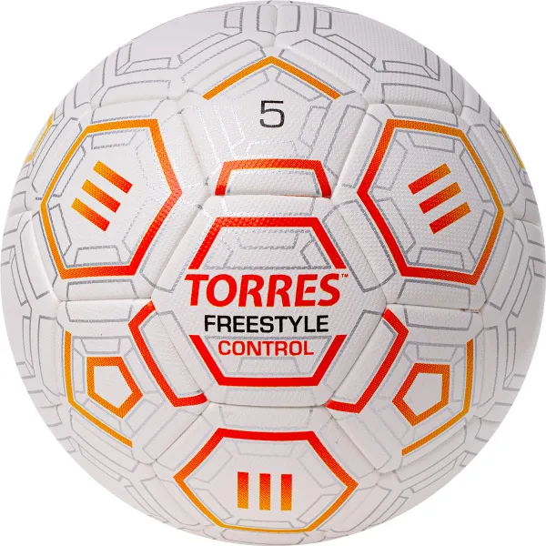 Мяч футб. TORRES Freestyle Control, F3231765, р.5, 32 п.,PU-Microfi, термосшив., бело-оран-сереб за 3&nbsp;464.60 ₽ в Красноярске