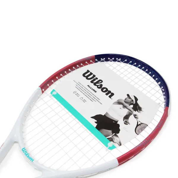 Ракетка б/т Wilson Allure 105, WR187010U2, для любителей, композит, со струнами, бело-красно-синий за 12&nbsp;607.20 ₽ в Красноярске