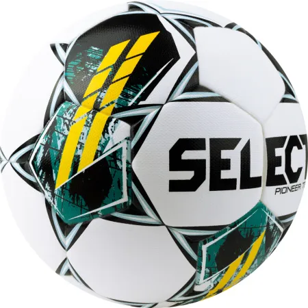 Мяч футб. SELECT Pioneer TB V23, 0865060005, р.5, FIFA Basic, 32п, ПУ, термосш, бело-зелено-желтый за 5&nbsp;684.80 ₽ купить в Красноярске