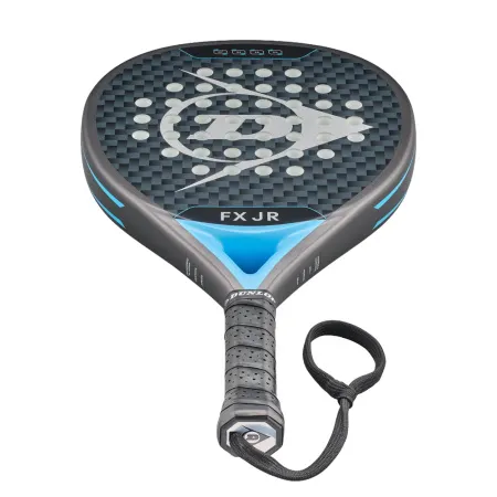 Ракетка для падела Dunlop FX Jr, 10370738, для юниоров, гибрид, графит, черно-голубой за 11&nbsp;019.40 ₽ купить в Красноярске