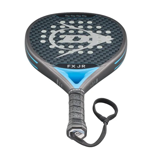 Ракетка для падела Dunlop FX Jr, 10370738, для юниоров, гибрид, графит, черно-голубой за 11&nbsp;019.40 ₽ в Красноярске