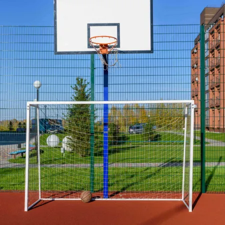 Баскетбольная стойка уличная одноопорная для игрового щита 1050х1800 мм вынос 1200 мм ZAVODSPORTA за 39&nbsp;600 ₽ купить в Красноярске