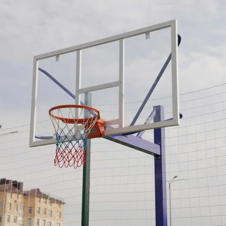 Баскетбольная стойка уличная одноопорная для игрового щита 1050х1800 мм вынос 1200 мм ZAVODSPORTA за 39&nbsp;600 ₽ купить в Красноярске