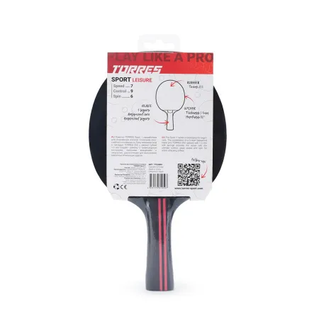 Ракетка для н/т TORRES Sport 1*, TT23005 для любителей, накладка 1,5 мм, конич. ручка за 991.10 ₽ купить в Красноярске