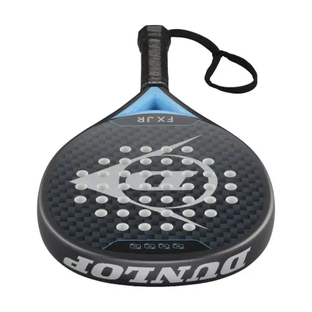 Ракетка для падела Dunlop FX Jr, 10370738, для юниоров, гибрид, графит, черно-голубой за 11&nbsp;019.40 ₽ купить в Красноярске