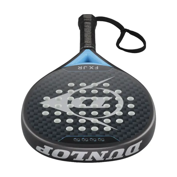 Ракетка для падела Dunlop FX Jr, 10370738, для юниоров, гибрид, графит, черно-голубой за 11&nbsp;019.40 ₽ в Красноярске