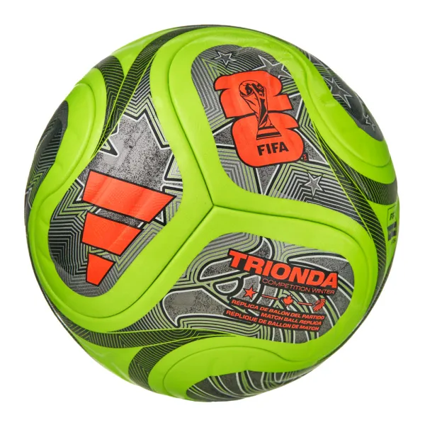 Мяч футб. ADIDAS WC26 Trionda Competition Winter JV6223, р.5, FIFA Pro, 4пан, ПУ,термосш, флуор.лайм за 8&nbsp;239.90 ₽ в Красноярске