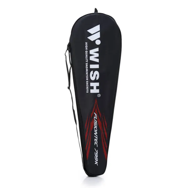 Набор для бадминтона WISH Fusiontec 799K, 2 ракетки, стал. стерж, алюм. обод, со струнами, оранж.