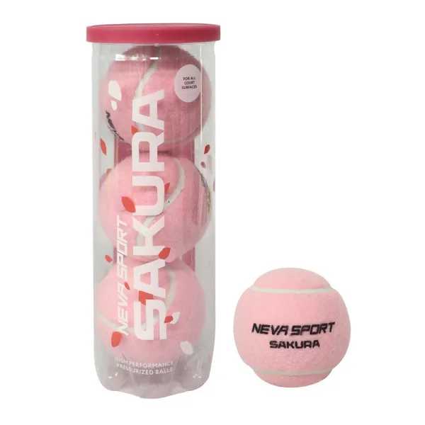 Мяч для падела NS Sakura, UAA2, уп.3 шт, сукно, нат.резина, розовый за 824.50 ₽ в Красноярске