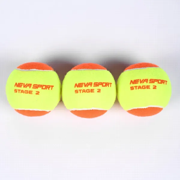 Мяч теннисный детский NS Orange, 5021005, уп.3 шт, резина, шерть, нейлон, желто-оранжевый за 613.70 ₽ в Красноярске