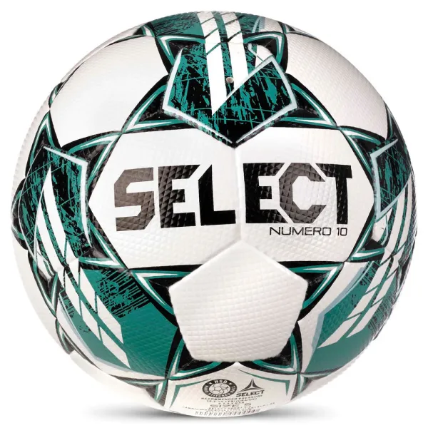 Мяч футб. SELECT NUMERO 10 V23, 0575060004, р.5, FIFA Basic, 32п, ПУ, руч. сш, бело-бирюзовый за 8&nbsp;051.20 ₽ в Красноярске