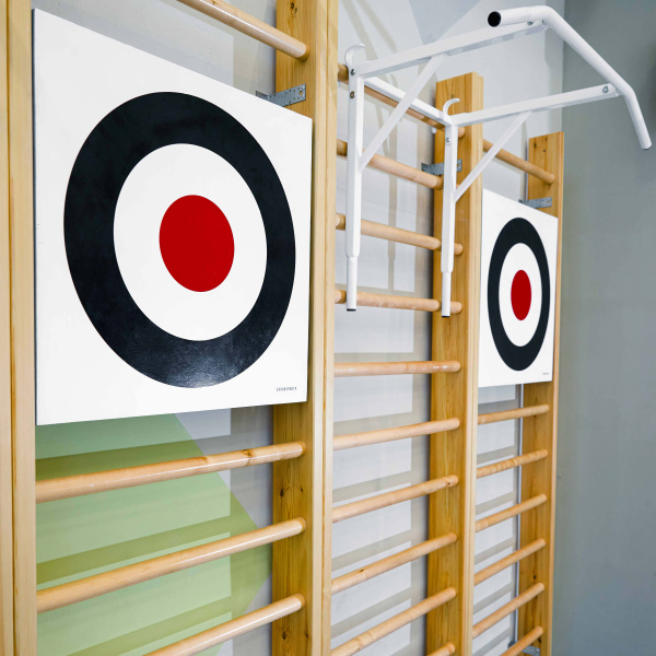 Щит для метания навесной на шведскую стенку (фанера) 700х700 ZAVODSPORTA за 8&nbsp;960 ₽ в #REGION_NAME_DECLINE_PP#